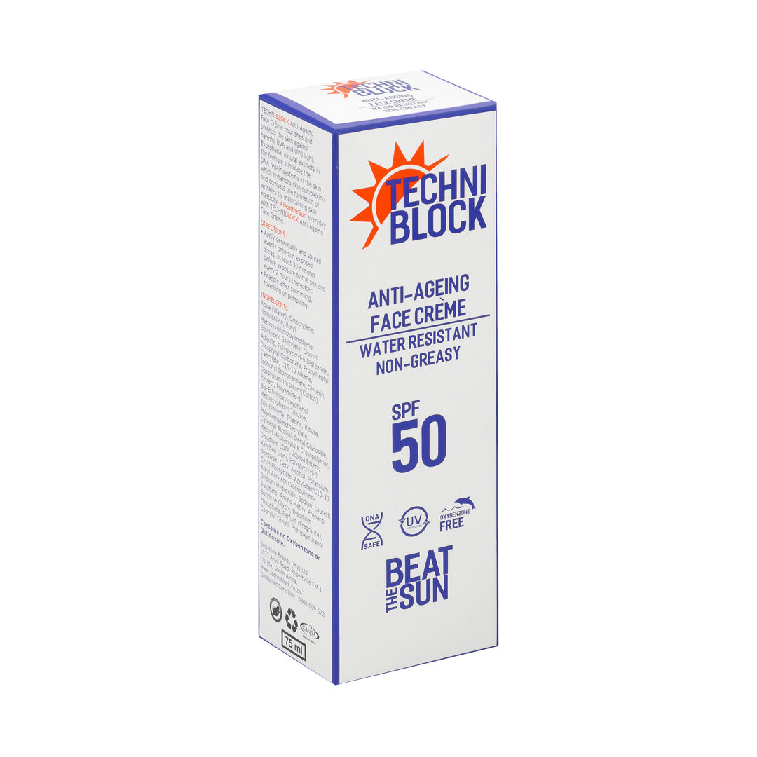 Techniblock SPF50 Anti-Ageing Face Cream, 75ml