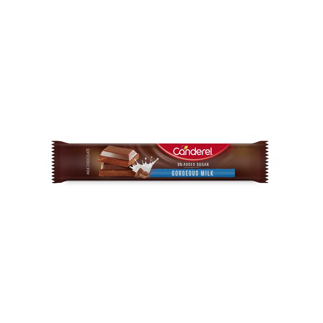 Canderel 0% Added Sugar Gorgeous Milk Chocolate Bar, 30g