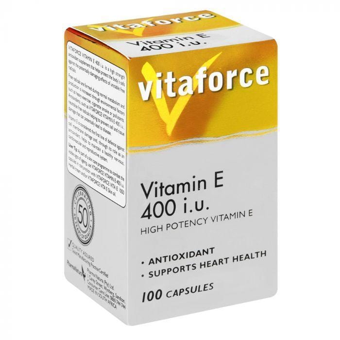 Vita Force Vitamins Vitaforce E-400Iu Caps, 100's 6002570976772 741418002