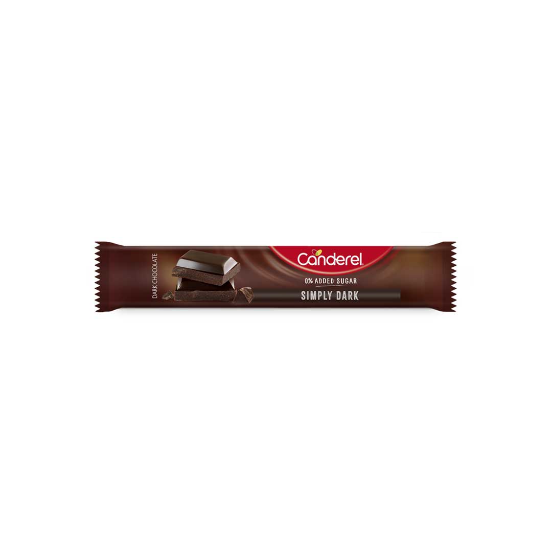 Canderel 0% Added Sugar Simply Dark Chocolate Bar, 30g