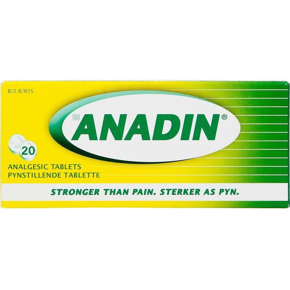 Anadin Health Anadin Regular Tabs, 20's 6001605002080 804738009