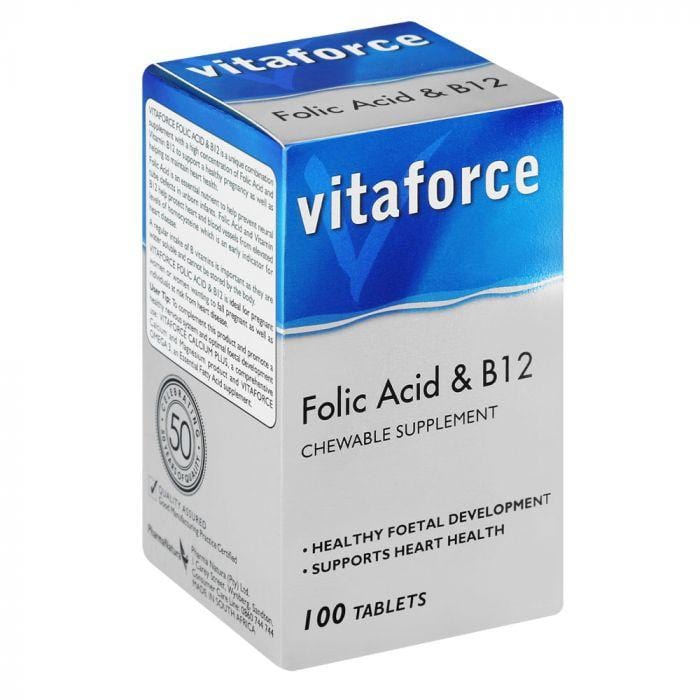 Vita Force Vitamins Vitaforce Folic Acid and B12 Tabs, 100's 6002570454676 845760009