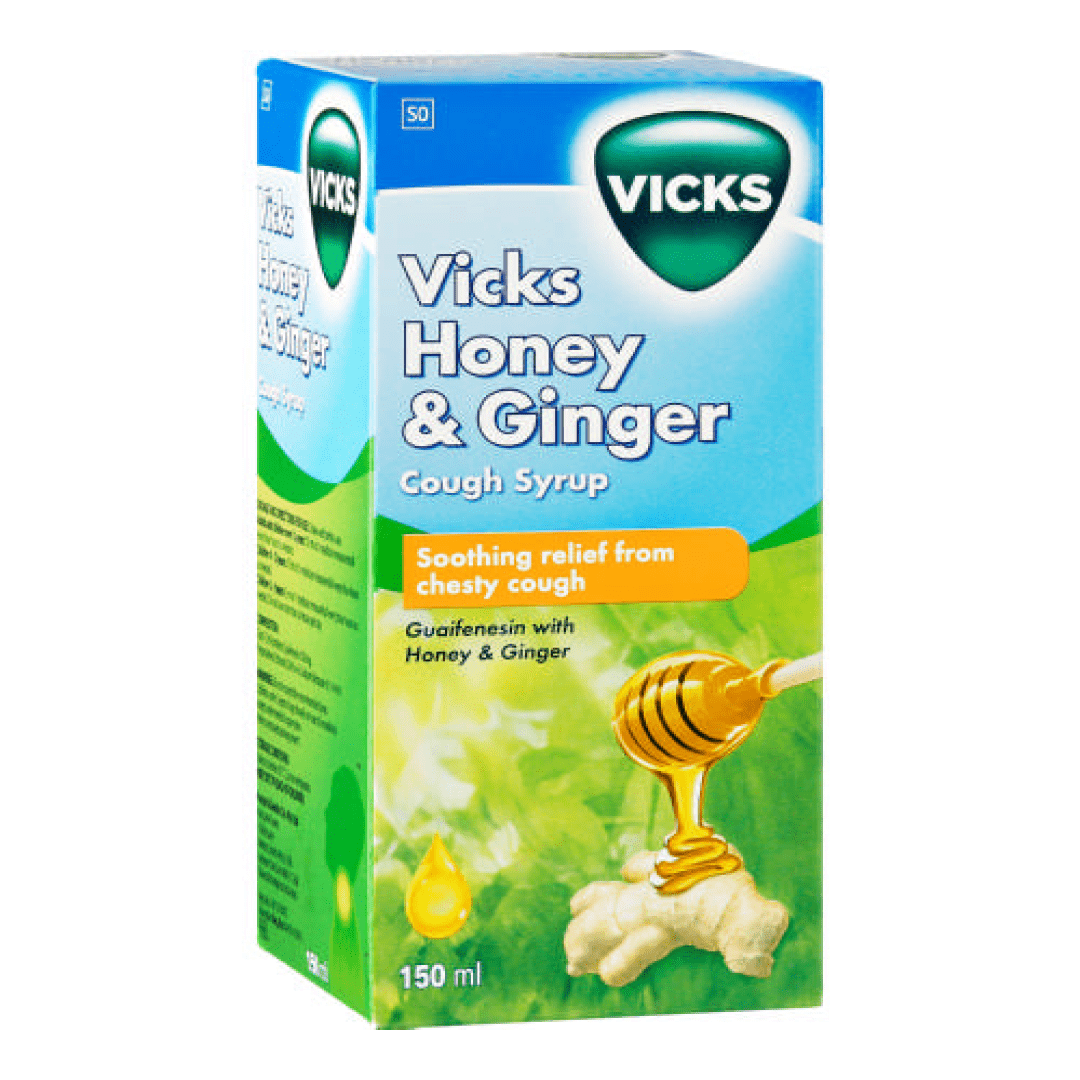 Mopani Pharmacy Health Vicks Cough Syrup Honey & Ginger, 150ml 5011321453180 898585006