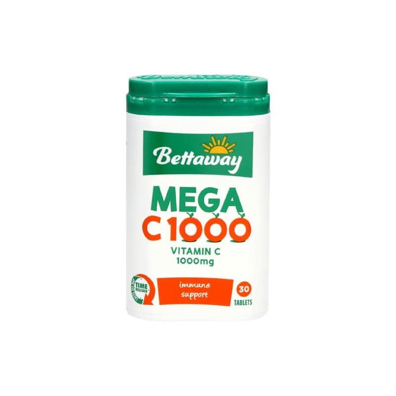 Bettaway Vitamins Bettaway Mega C 1000mg Tabs 30’s Bettaway Mega C 1000mg Tabs, 30’s