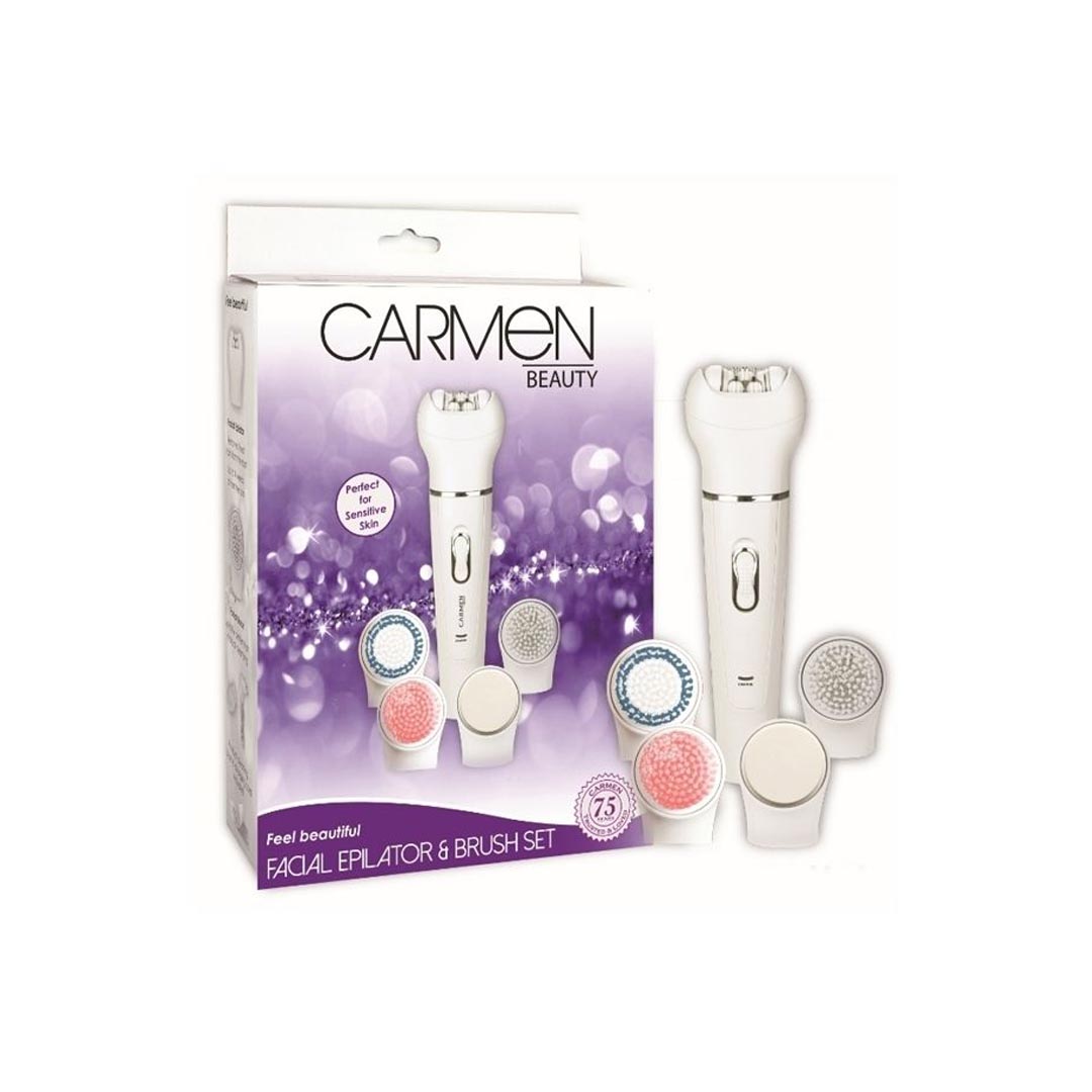 Carmen Facial Epilator & Brush Set