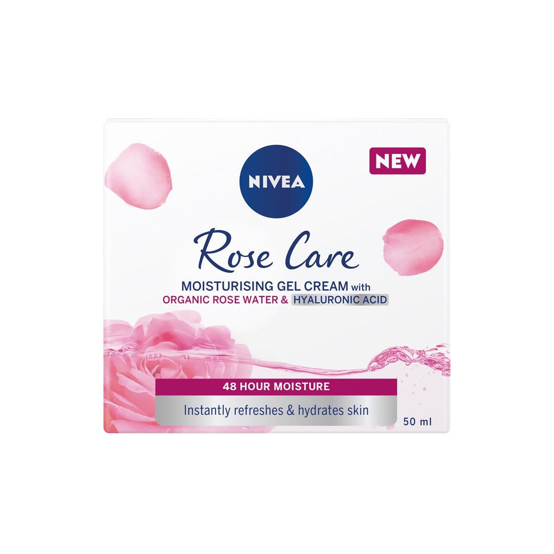 Nivea Rose Care Organic Rose Water Moisturising Gel Cream, 50ml