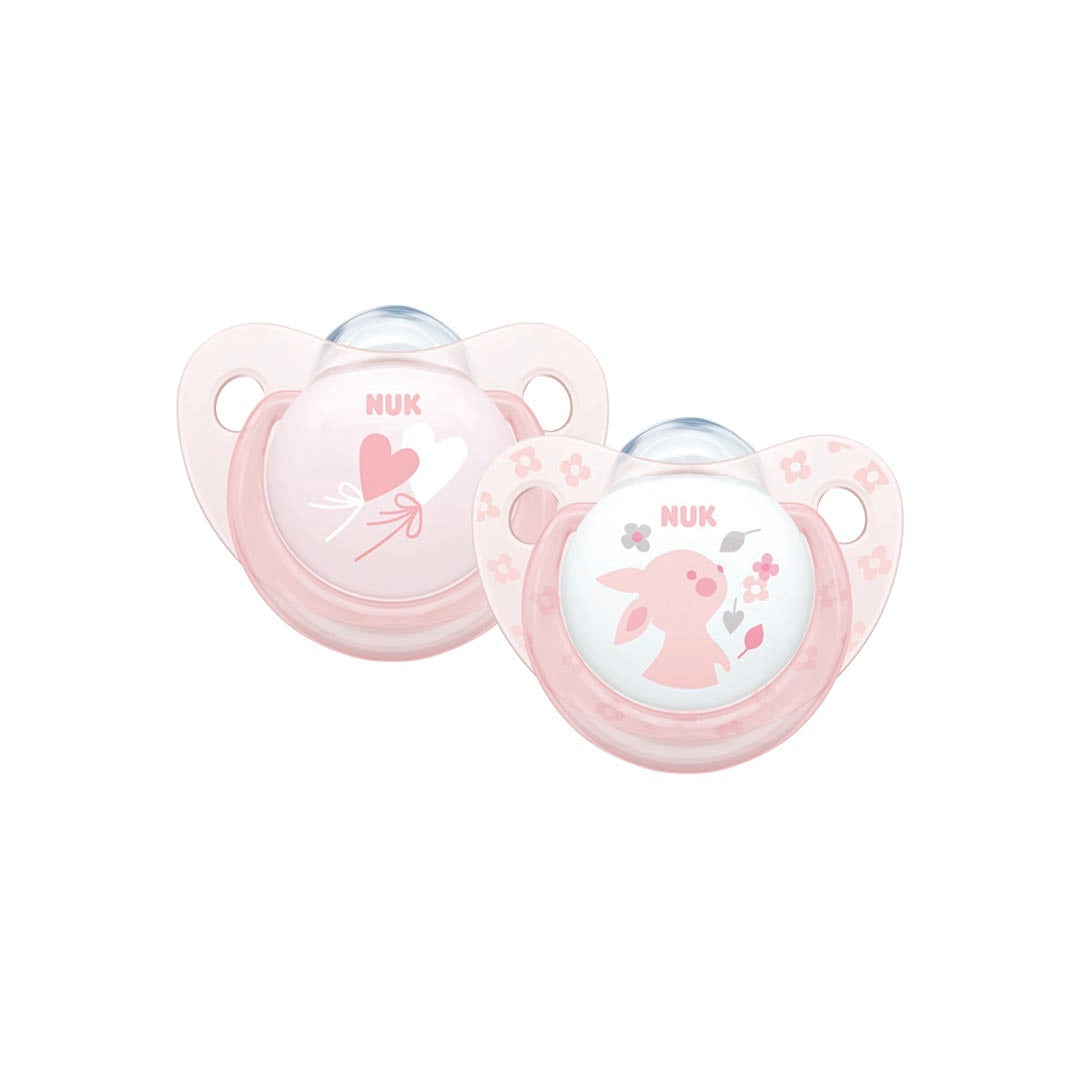 NUK Trendline Silicone Soother 0-6 Months, 2's