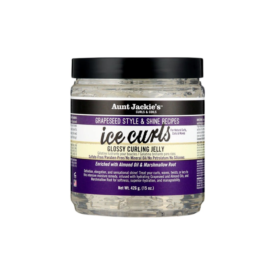 Aunt Jackie's Ice Curls Grapeseed Style & Shine Glossy Curling Jelly, 426g